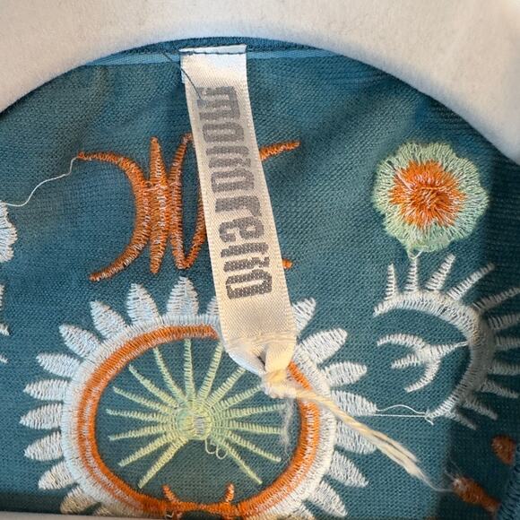 Boho Embroidered Open Front Duster Cardigan – Tribal Festival Vibes - Picture 6 of 8